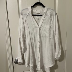 Aerie White Long-Sleeve Top